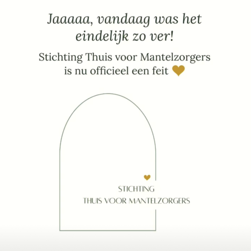 Stichting thuis voor Mantelzorgers is officieel